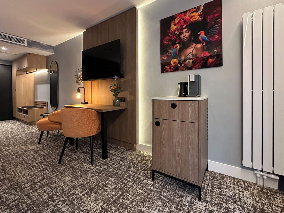 Comfort Twin Room, 2 Double Beds, Non Smoking | Premium bedding, in-room safe, desk, laptop workspace