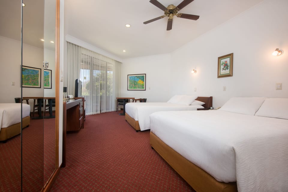 Standard Room, 2 Double Beds, Mountain View | Pillowtop beds, in-room safe, iron/ironing board, free cribs/infant beds