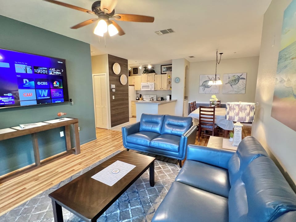 Lots of Room for Everyone and 75" Flat Screen Roku Tv