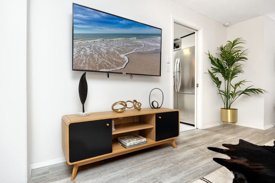 Living room with smart TV