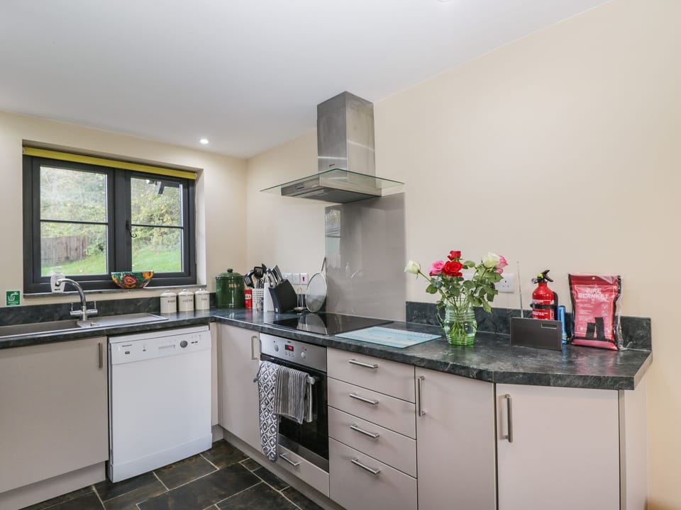 Fridge, dishwasher, electric kettle, toaster