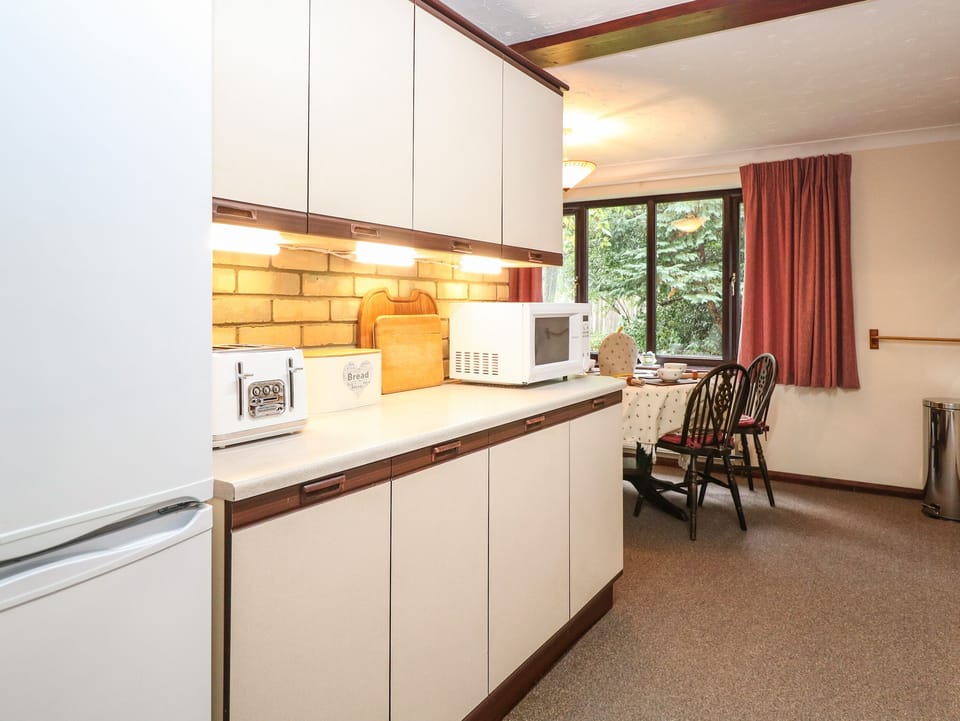 Fridge, dishwasher, electric kettle, toaster