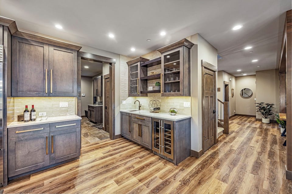 Wine & beverage refrigerator — stocked and ready for your arrival