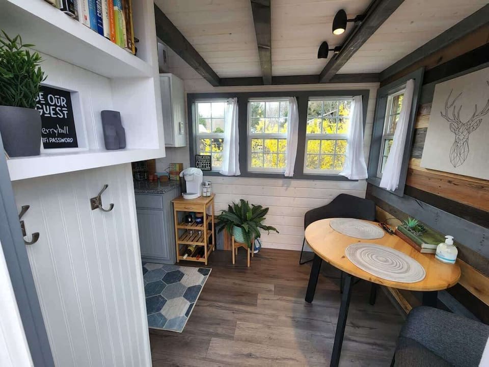 Inviting entryway through the kitchen