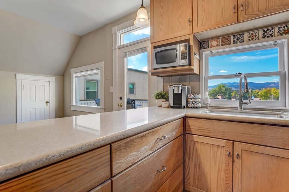The kitchen is perfectly stocked with all the necessities for cooking a full meal form the comfort of home!