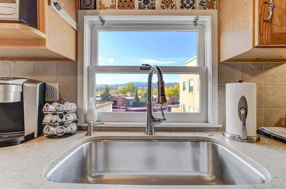 Enjoy being on the top floor with some incredible views right from the kitchen!