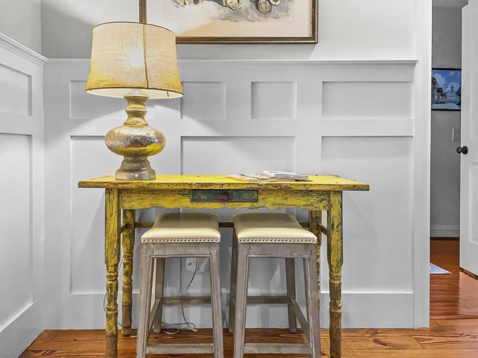 Work desk in living area