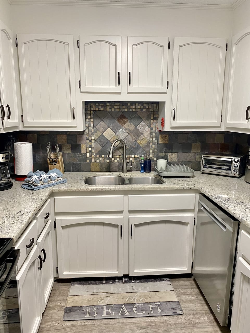 Coffee pot & a Keurig! Toaster Oven and a Toaster. Extra fun…hot chocolate bar!