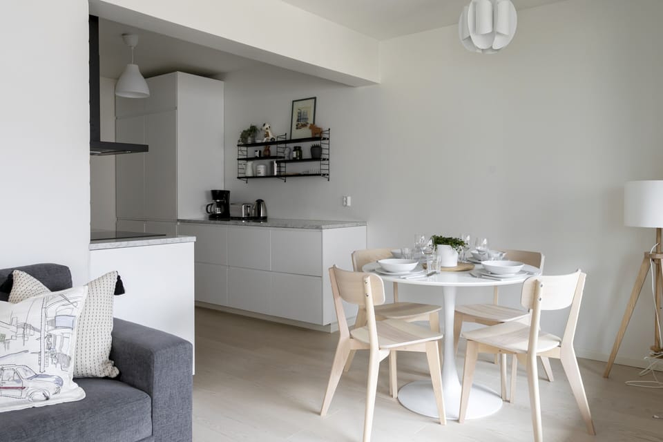 Premium Apartment | Private kitchen | Fridge, microwave, oven, stovetop
