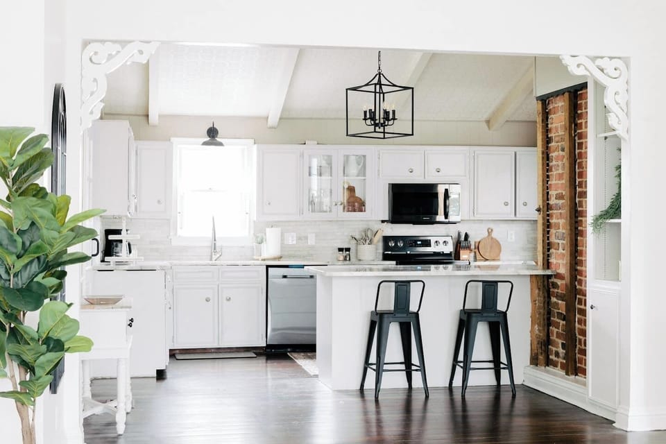 This light and airy kitchen was built for cooking for the family