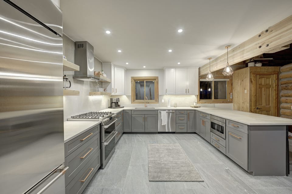 Kitchen with everything despite being off grid!