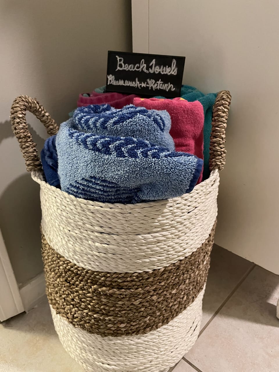 Beach Towel Basket