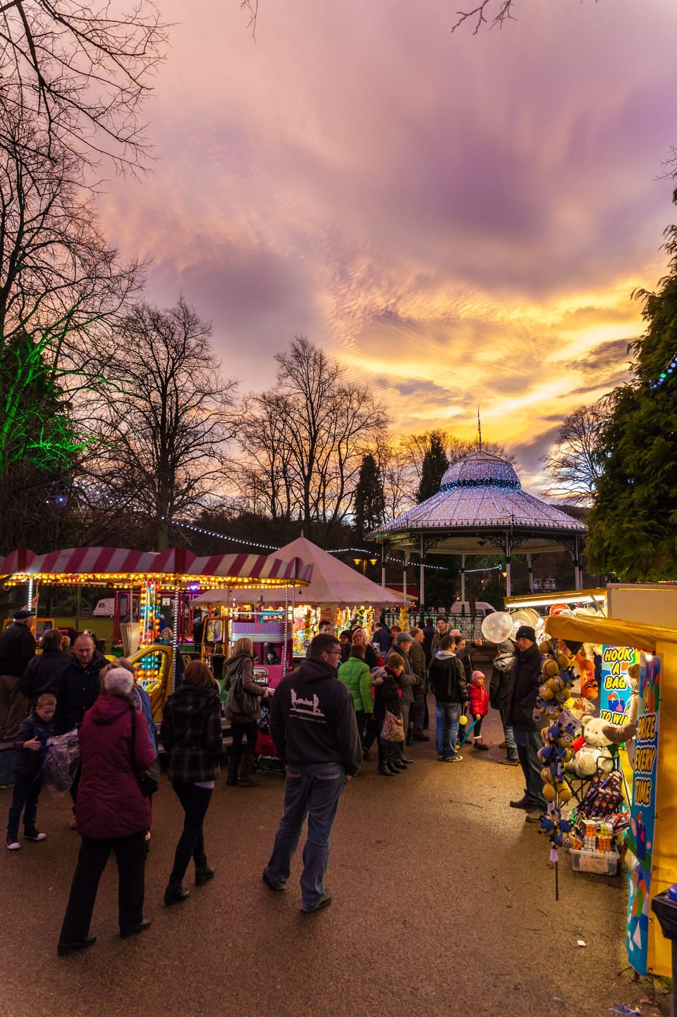 Large Christmas Victorian Market first weekend of December in Matlock Town.
