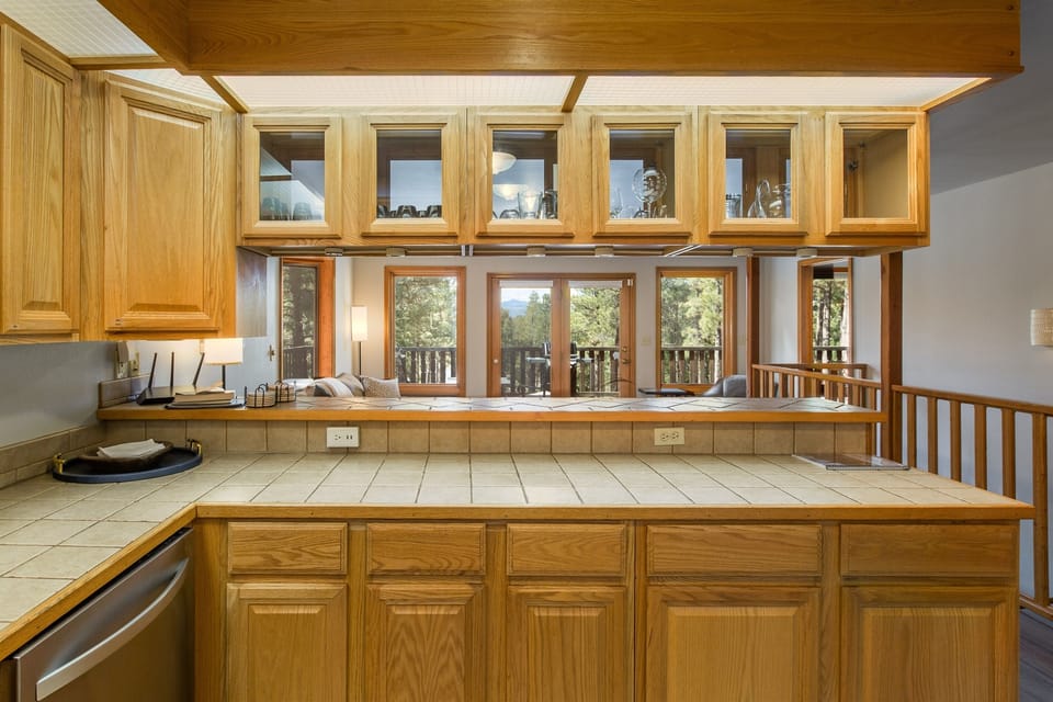 Great setup for chatting with your group while you work away in the kitchen!