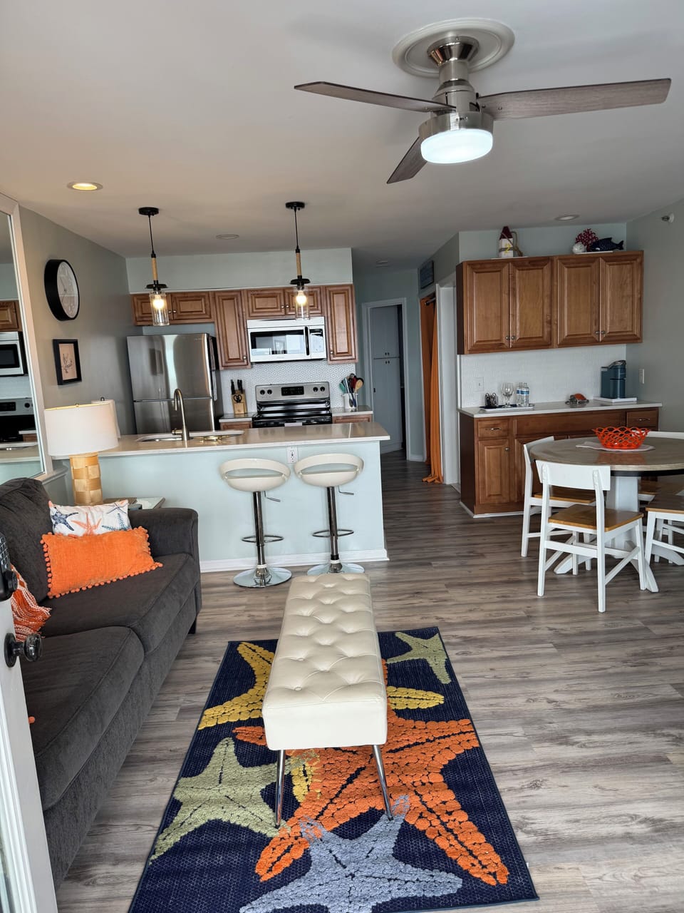 View of condo as you enter the front door from ocean front deck