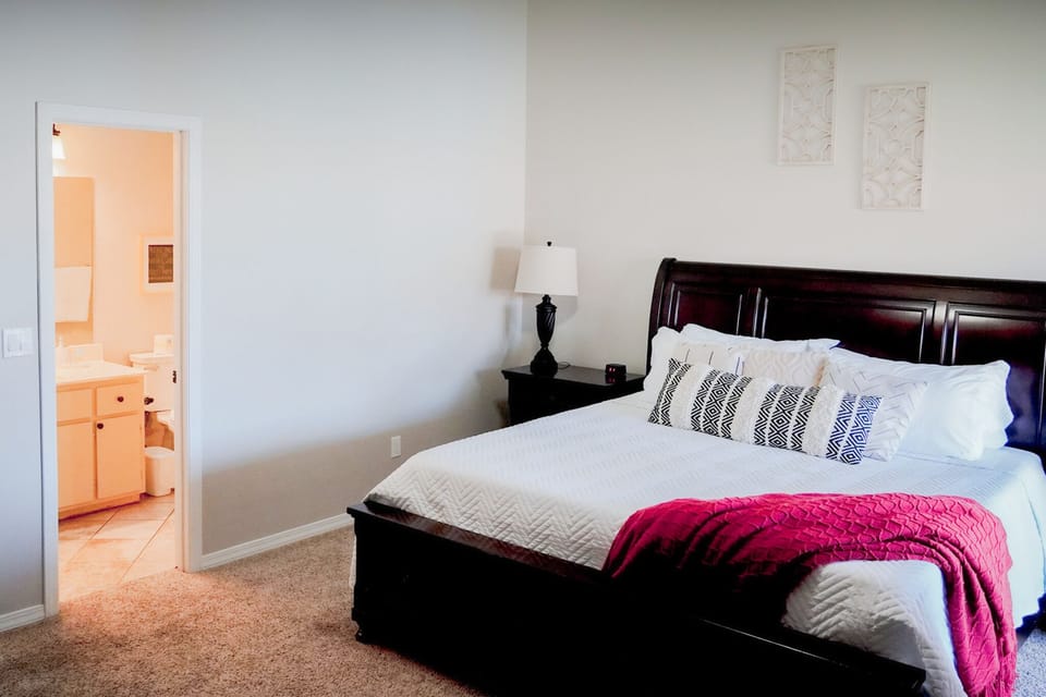 The cozy Primary Suite with ensuite bathroom