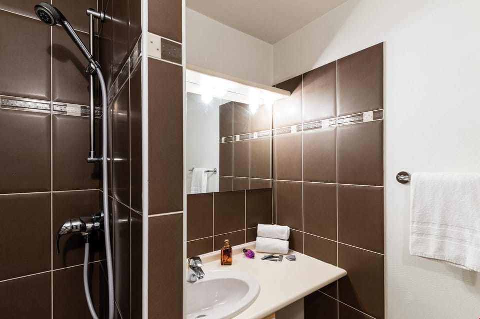 Get ready for the day in the bathroom.