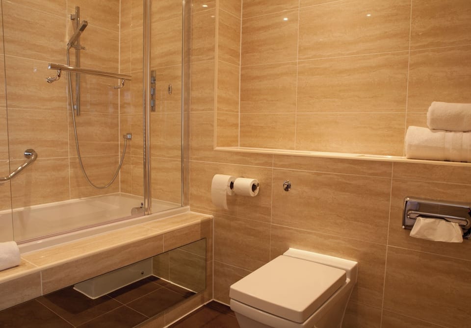 Superior Double Room | Bathroom | Combined shower/tub, free toiletries, hair dryer, towels