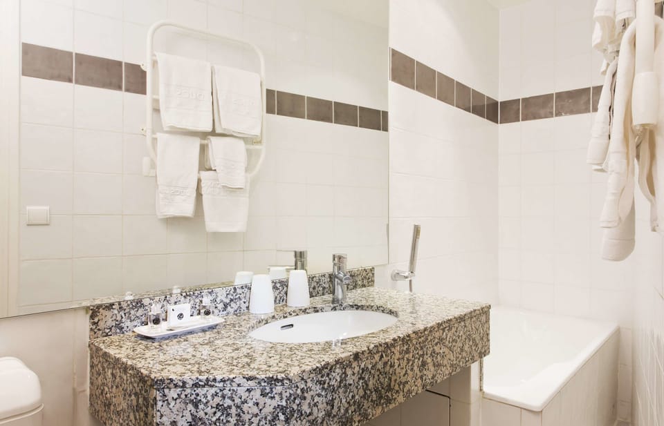 Free toiletries, hair dryer, towels