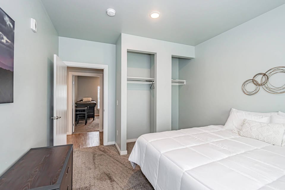 The bedroom is carpeted with central heat & air for your comfort