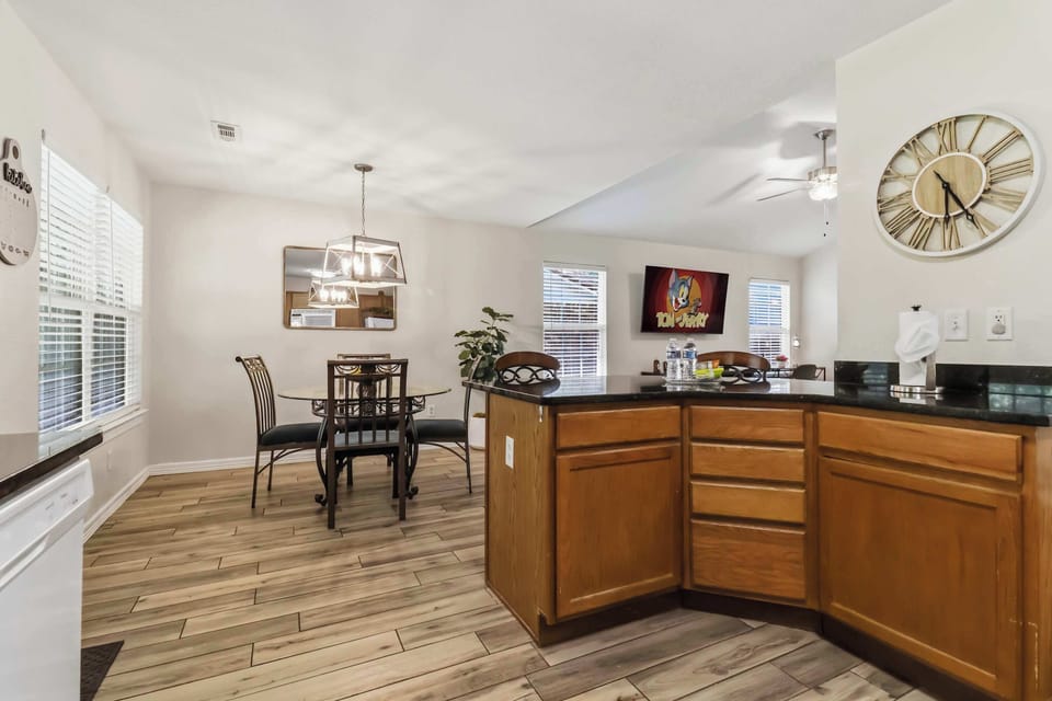 Large kitchen island.