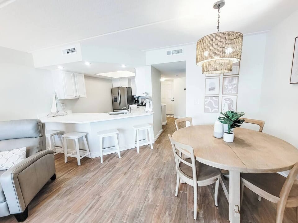 Seating available at kitchen or dining table