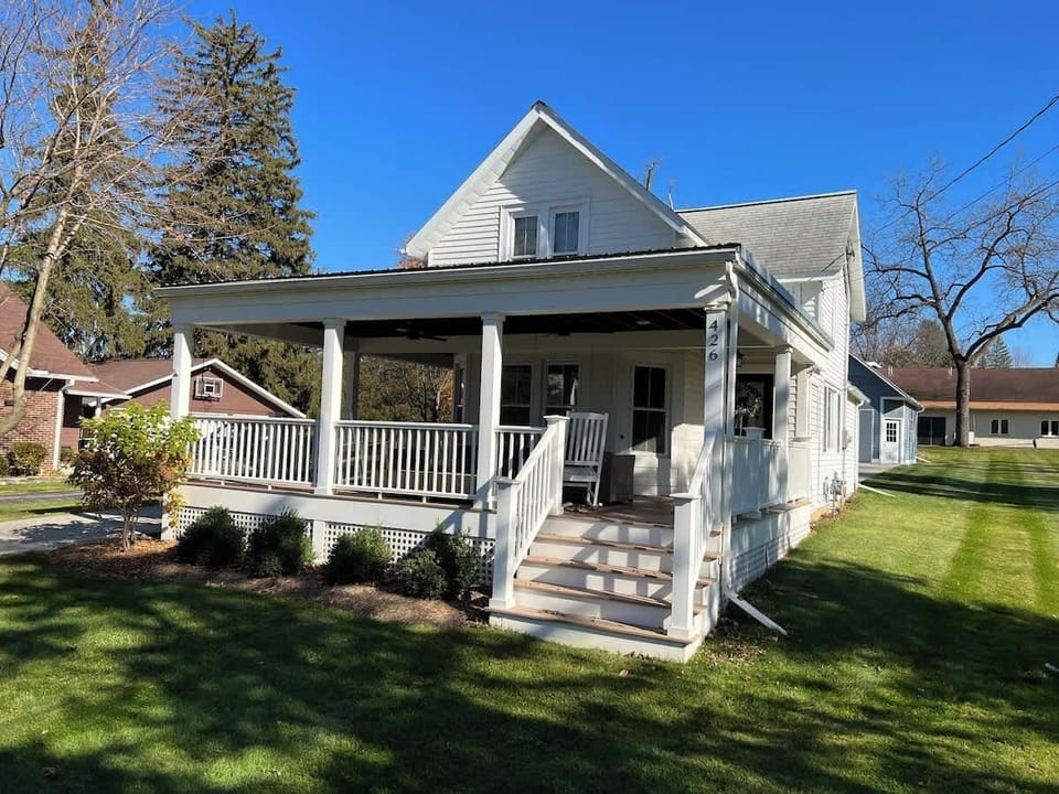 This beautiful home is across the street from Dartford Bay on Green Lake. The patio offers the perfect view of most breathtaking sunsets.  Also included is a spacious yard with plenty of room for outdoor activities!