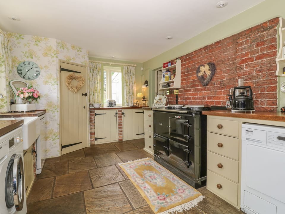 Fridge, dishwasher, electric kettle, toaster