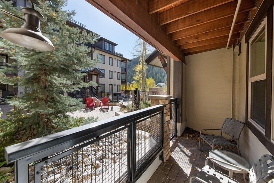Balcony, Chair, Outdoors, Lamp, Scenery