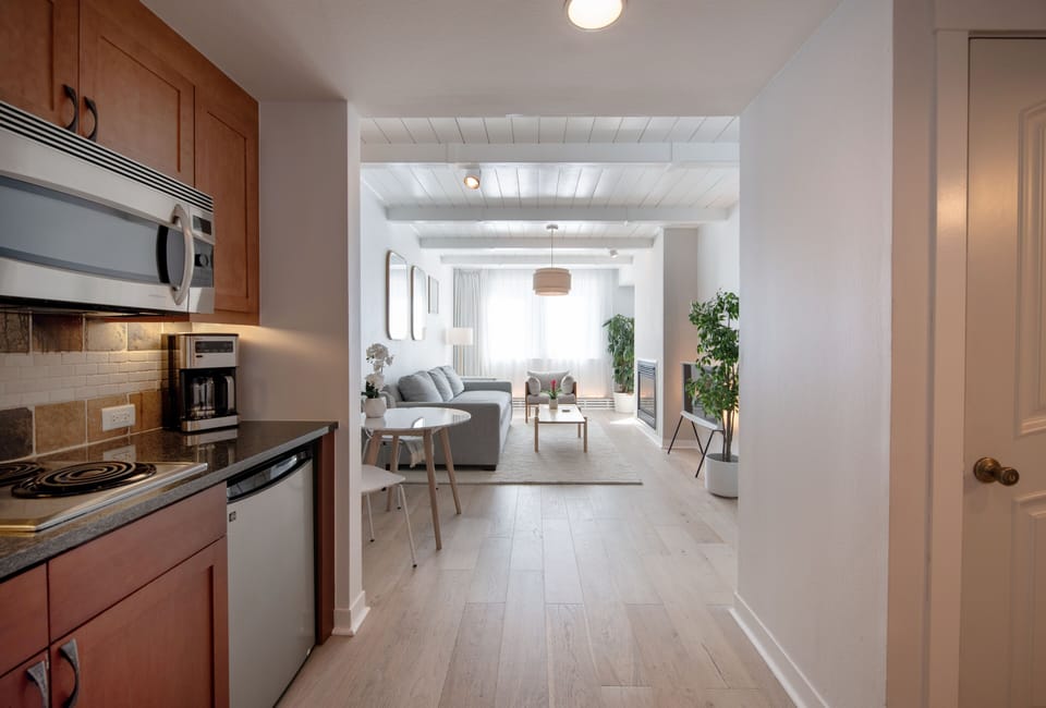 Indoors, Floor, Flooring, Kitchen, Microwave