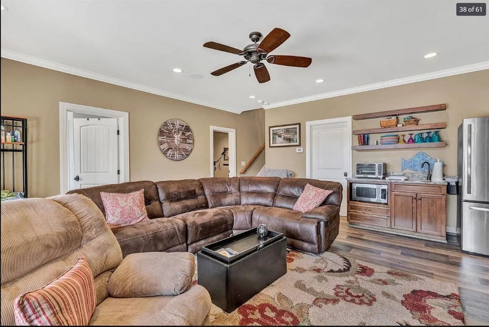 Family room, big screen TV