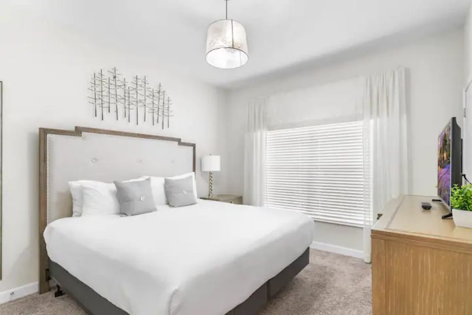 Recharge in our plush, king-sized bed, conveniently located on the first floor. 