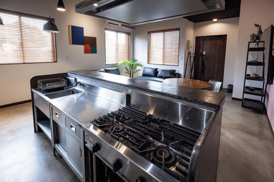 Full-size fridge, cookware/dishes/utensils