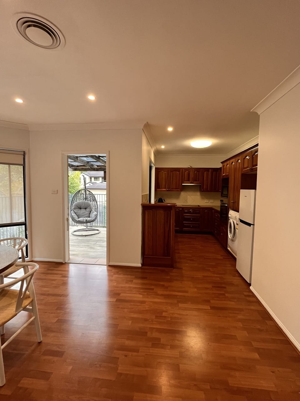 Kitchen with large dining area