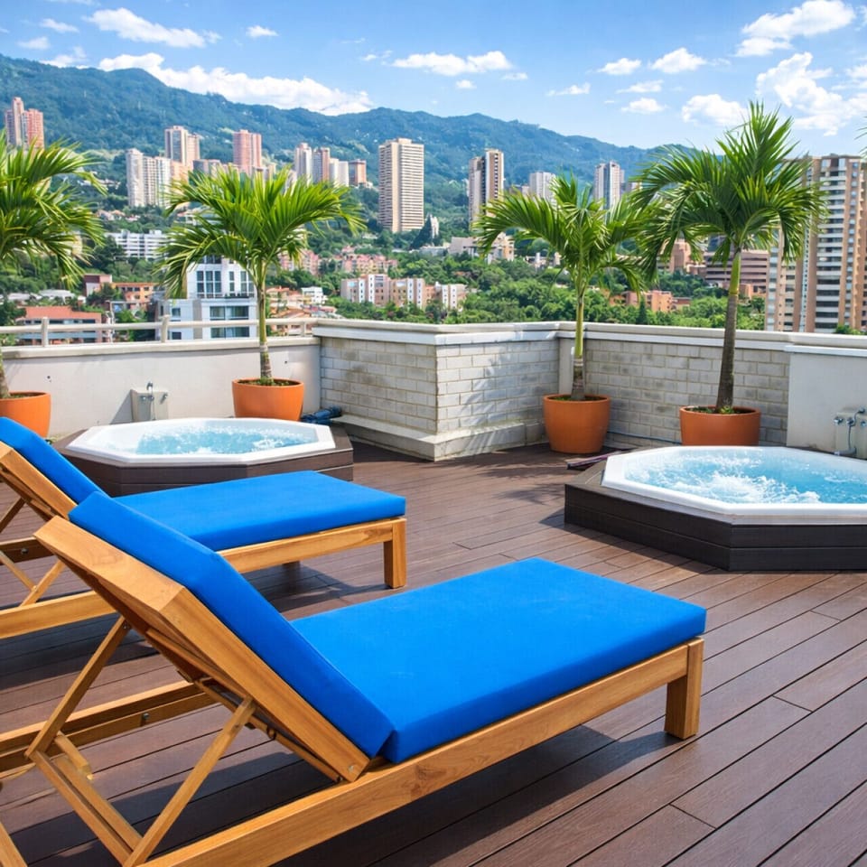 Outdoor spa tub