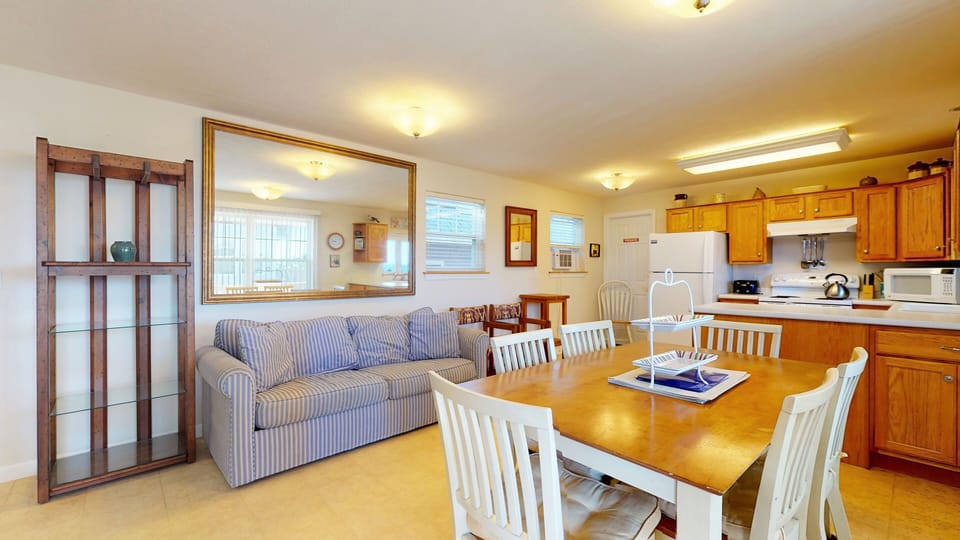 Open concept living and dining