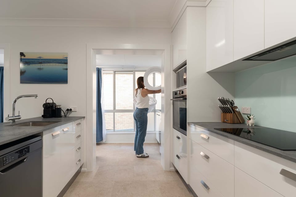 Modern & functional newly renovated kitchen & laundry.