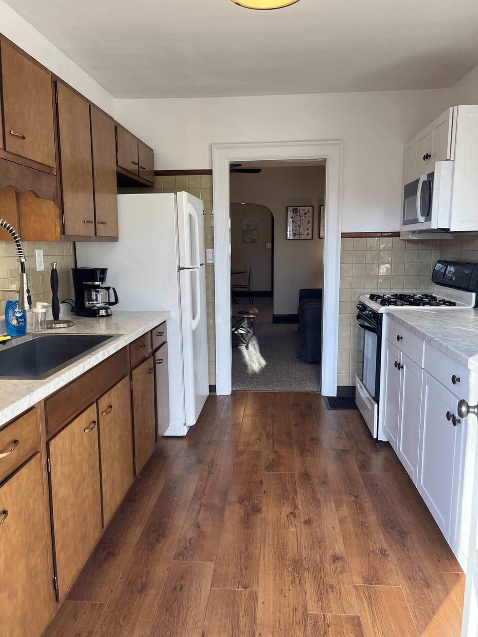 Kitchen view from back door
