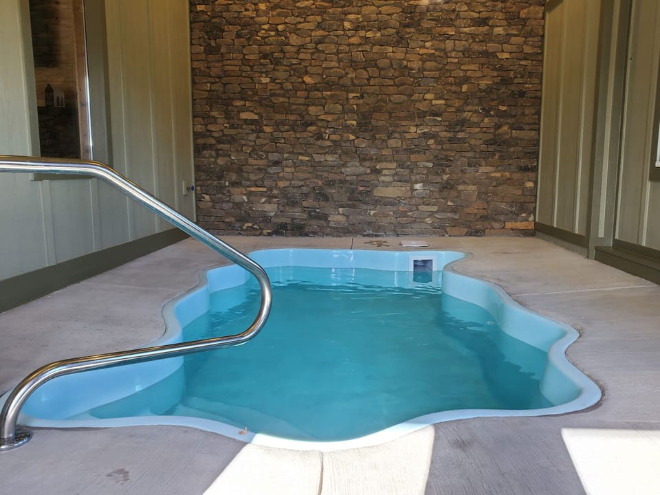 7' x 14' heated indoor swimming pool. 