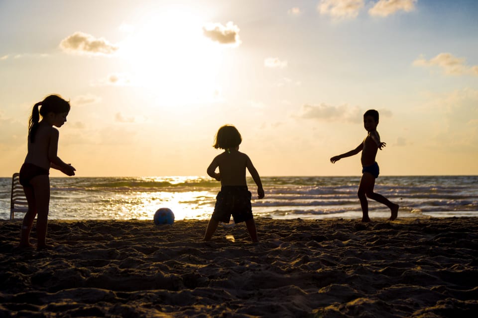 Stock photo - Kids on beach