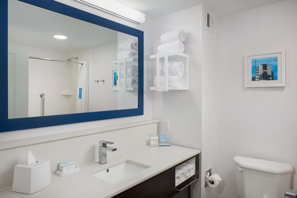 Free toiletries, hair dryer, towels