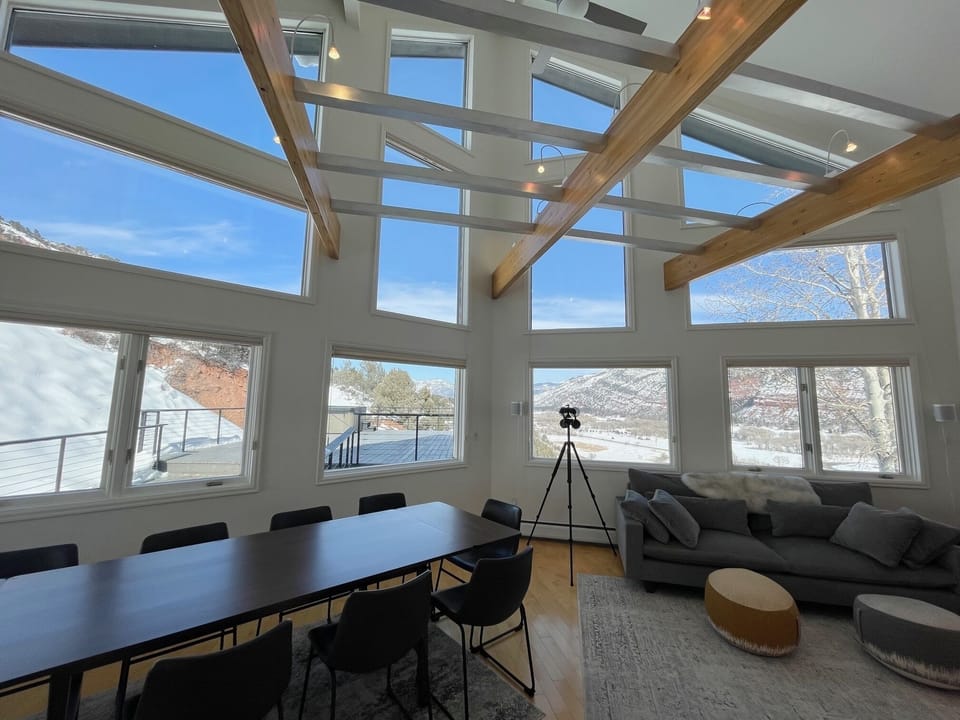 Incredible mountain views from the kitchen, dining and family room.