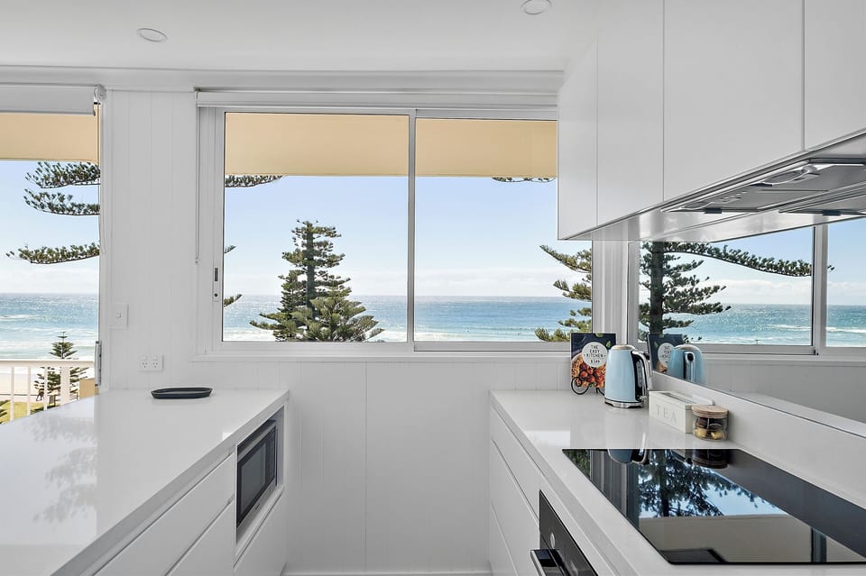 Cooking with water views.
