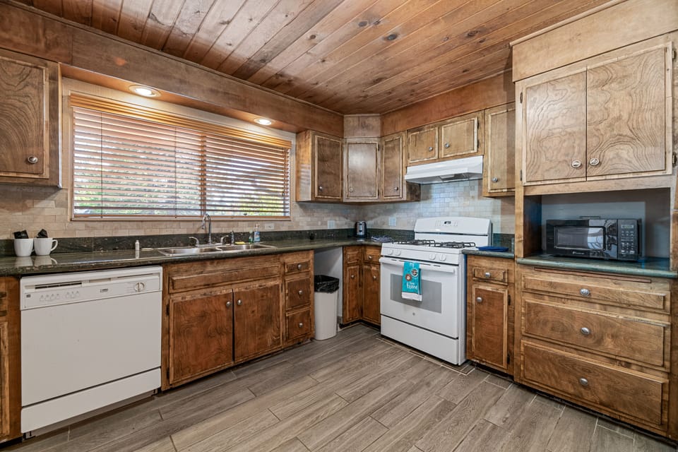 2 Story Cabin | Private kitchen | Coffee/tea maker, microwave