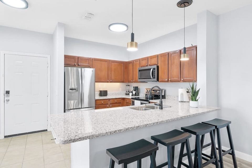 Fully Equipped Kitchen#Disney #Theme #Parks #Magic #kingdom #springs #SecretLake #Apartment #Vacation #Rental #waterpark #Kissimmee #Orlando #Universal #Citywalk