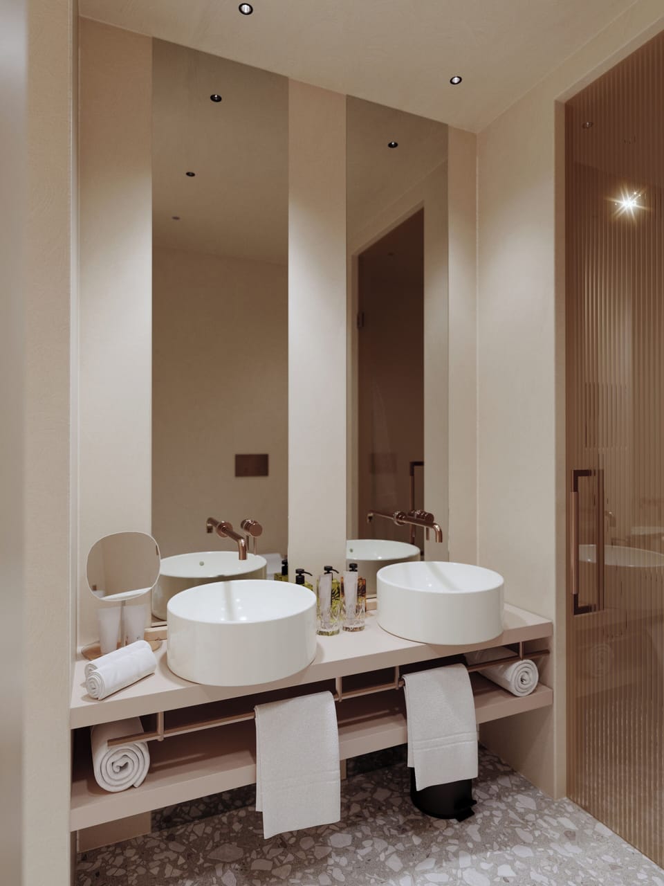 Junior Suite, Terrace, Sea View (Ercoletto) | Bathroom | Shower, rainfall showerhead, hair dryer, bathrobes