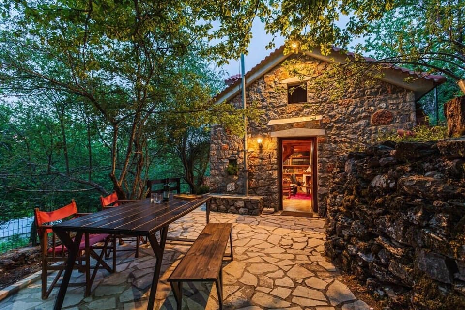 When night falls, the house glows warmly, inviting you to relax.