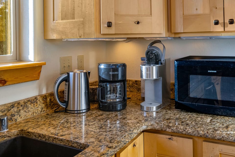The kitchen has all the extras you might be looking for