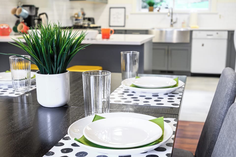 The dinner table is the place where the best conversations happen. :) Gather around and enjoy!