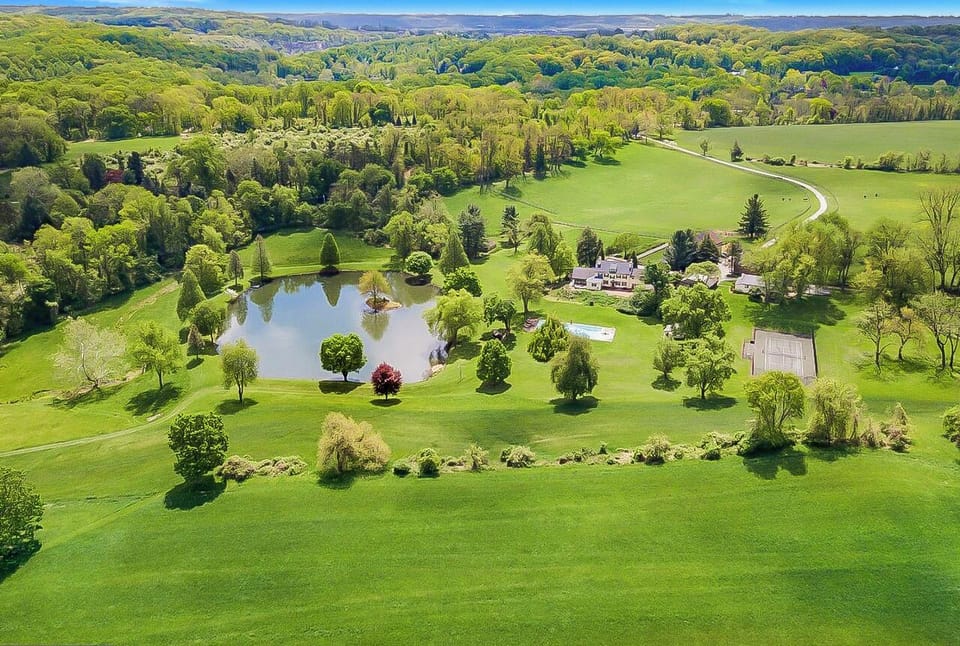 Aerial view of the property